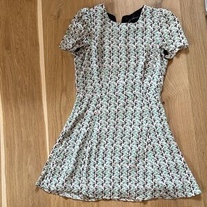 Zara Multicolor Patterned Mini Dress